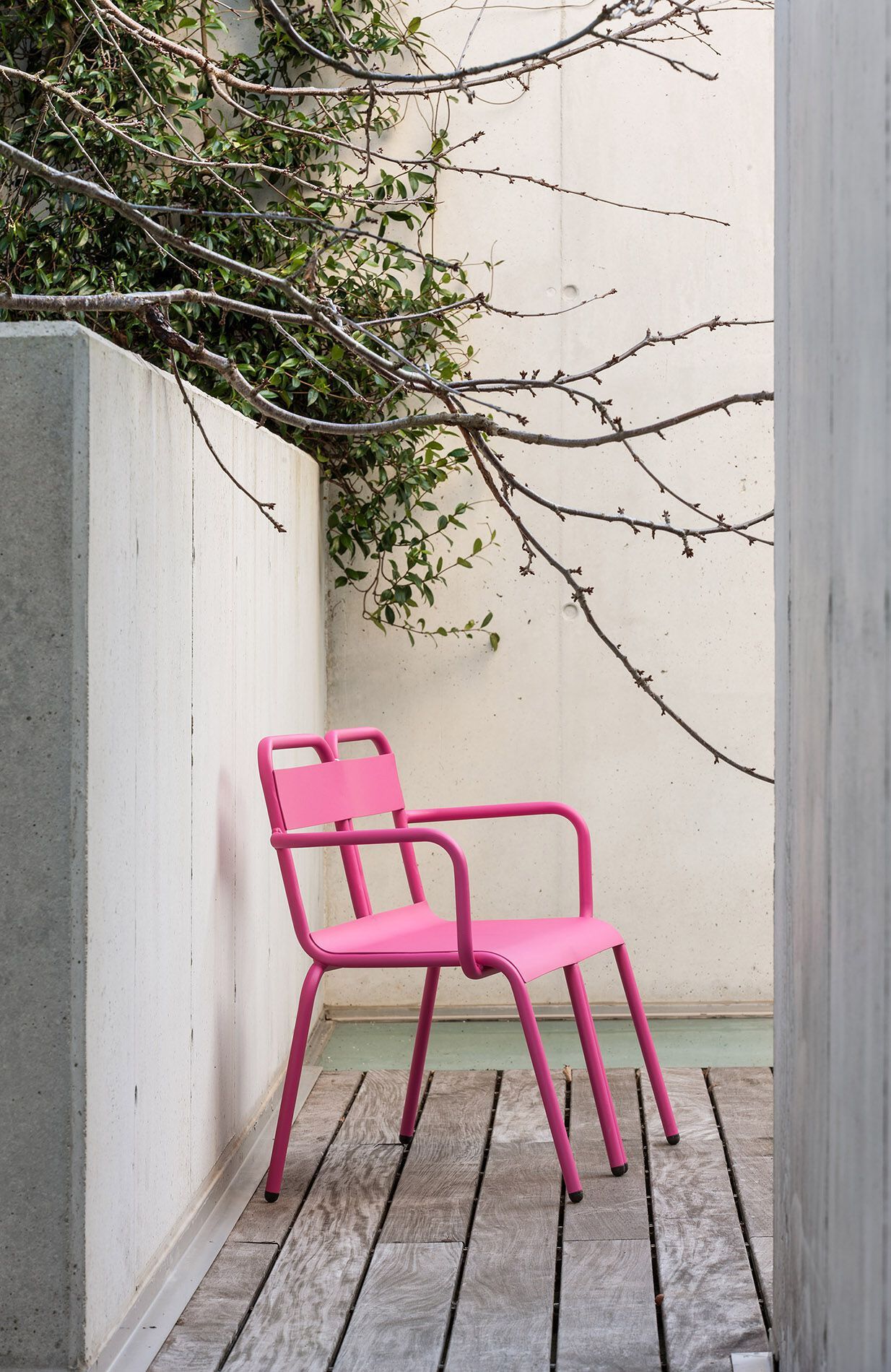 Алюминиевая штабелируемая садовая скамейка с подлокотниками iSimar ARCH-00092282 - Вид №3