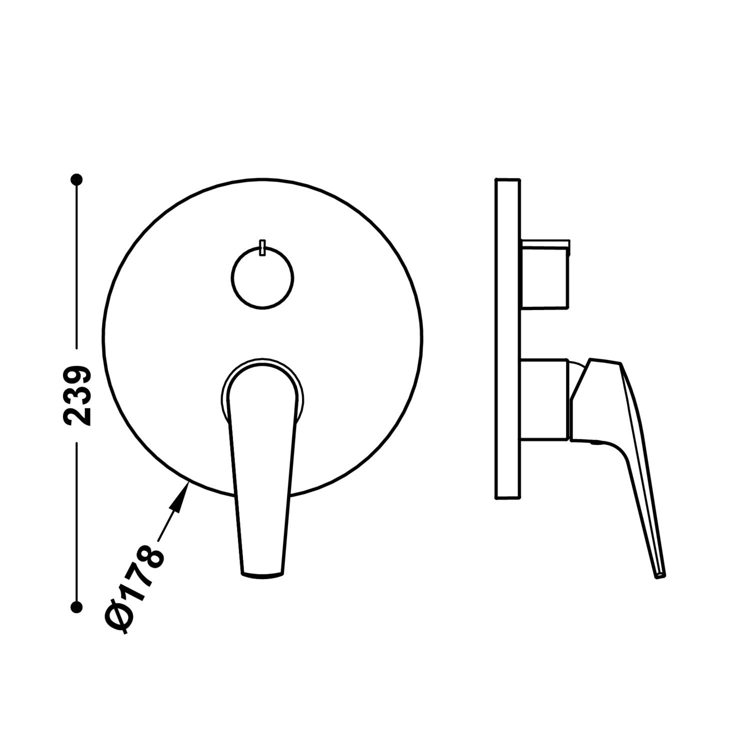Видимая часть RAPID-BOX для скрытого 3-ходового Rapid-box-28127310 TRES - Вид №1