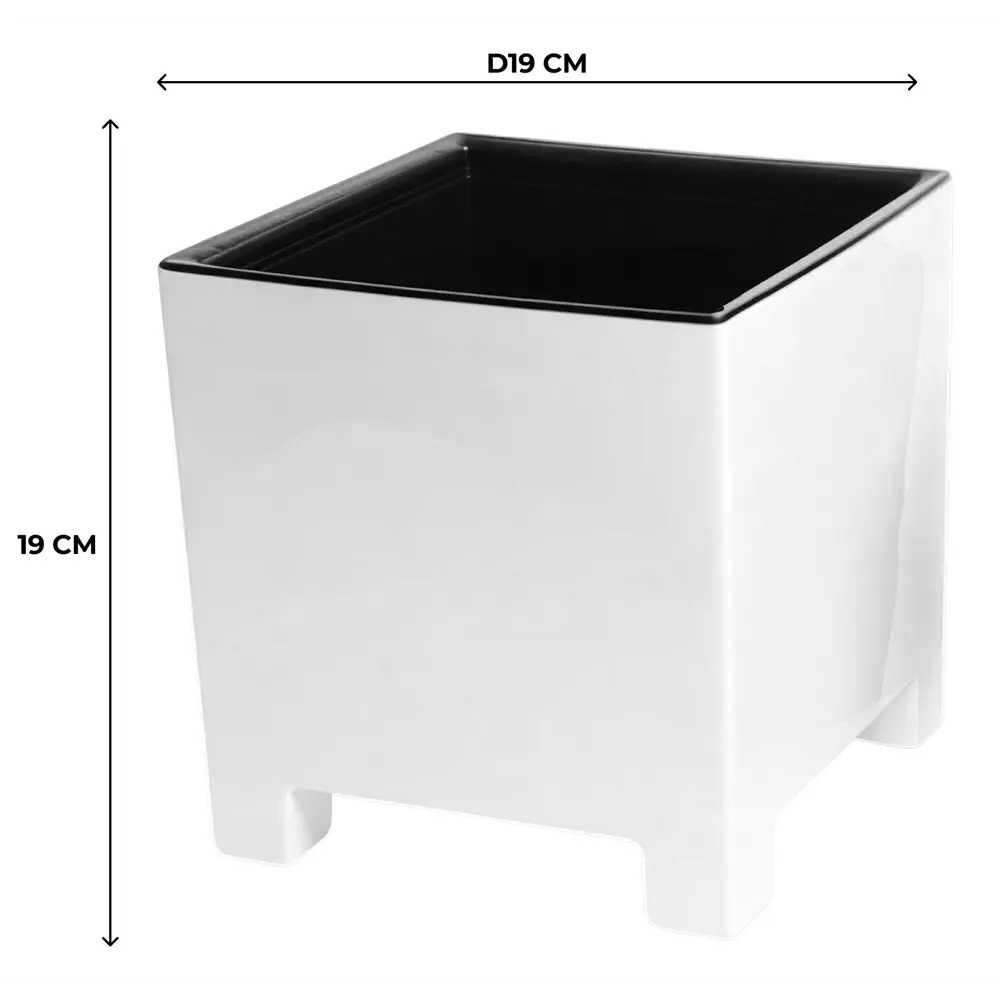 Кашпо Evergreen Design Нард 17x19x19 см v5.5 л пластик белый 89452964 STLM-2069254 - Вид №2