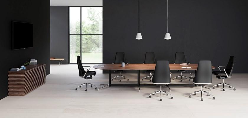 Herman Miller Поворотное кожаное кресло руководителя с высокой спинкой Taper sun-id-1437969 - Вид №6