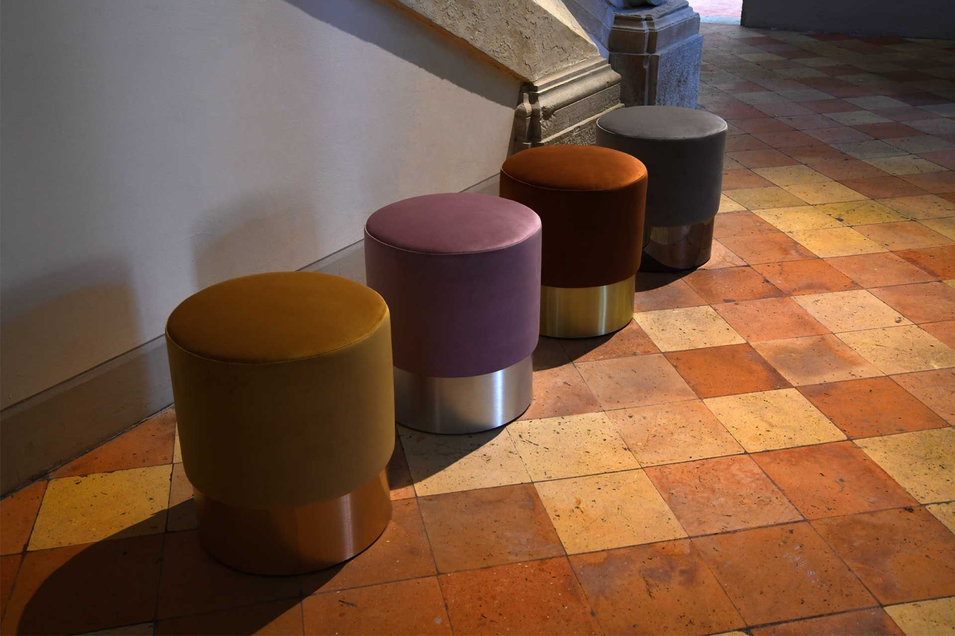 Круглый пуф из ткани Domingo Salotti CHIONE ARCH-00011143 - Вид №1