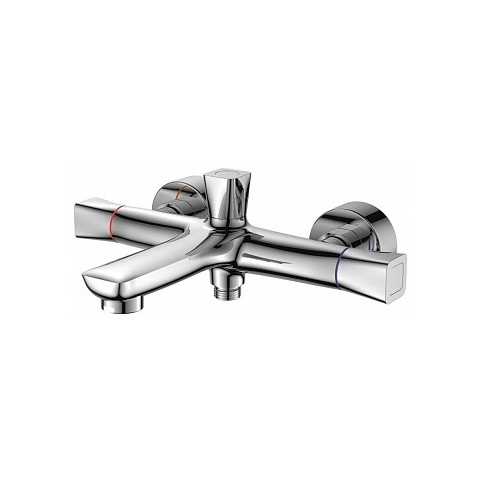 Orange Fenix M31-100cr ванно/душевой двухвентильный смеситель, с аксесуарами, лейка 3 функции Хром sun-id-1517143 - Вид №1