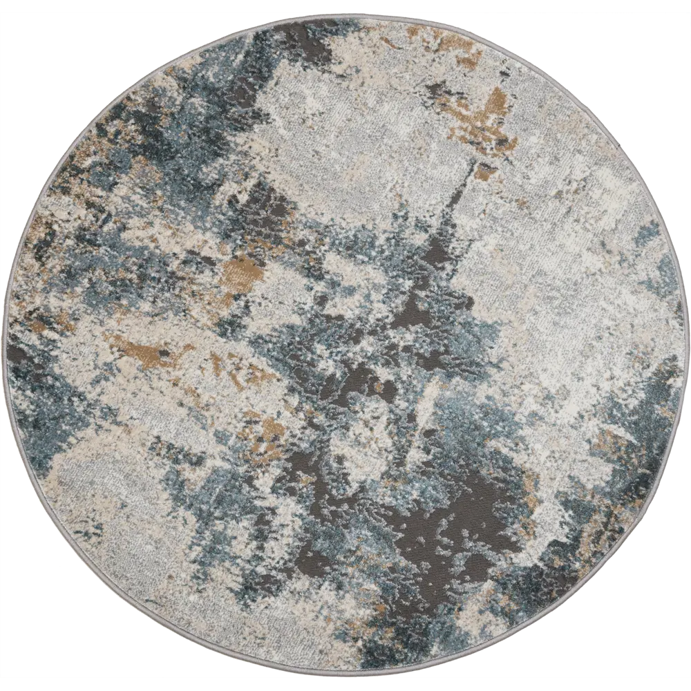 Ковер полипропилен Serenity D742 ø160 см цвет синий 82739368 STLM-2183654  - Вид №1