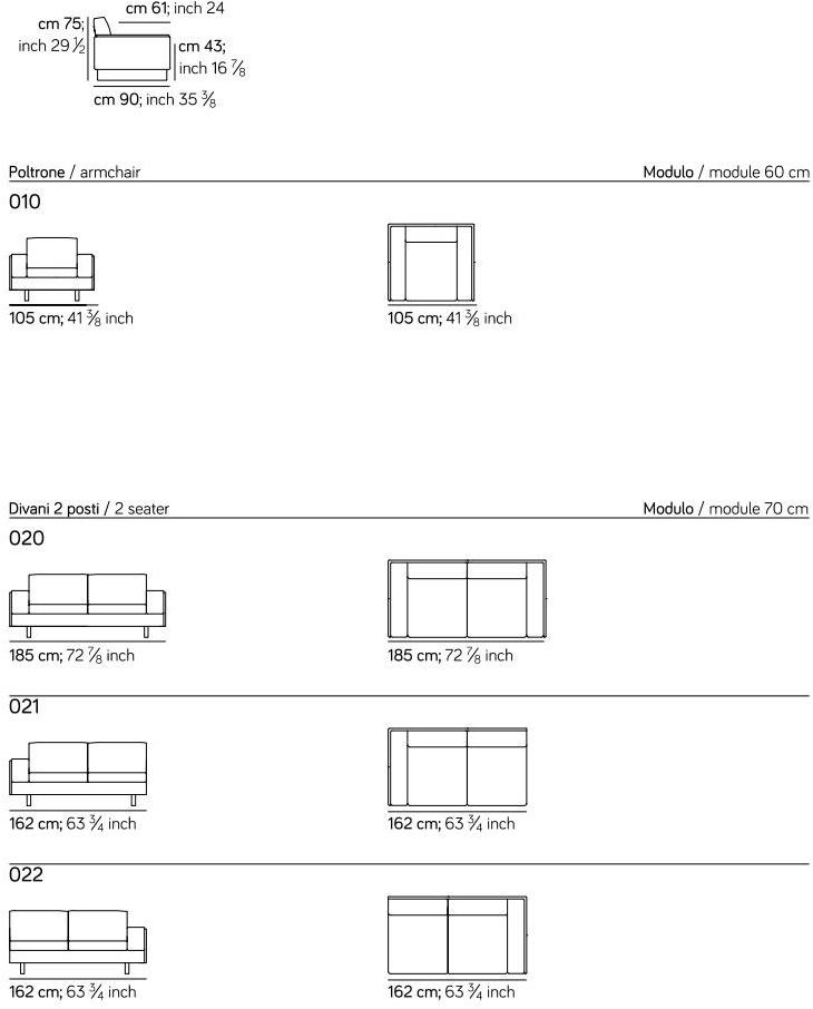 AMURA 3-х местный кожаный диван Tau Am006.296 - Вид №3
