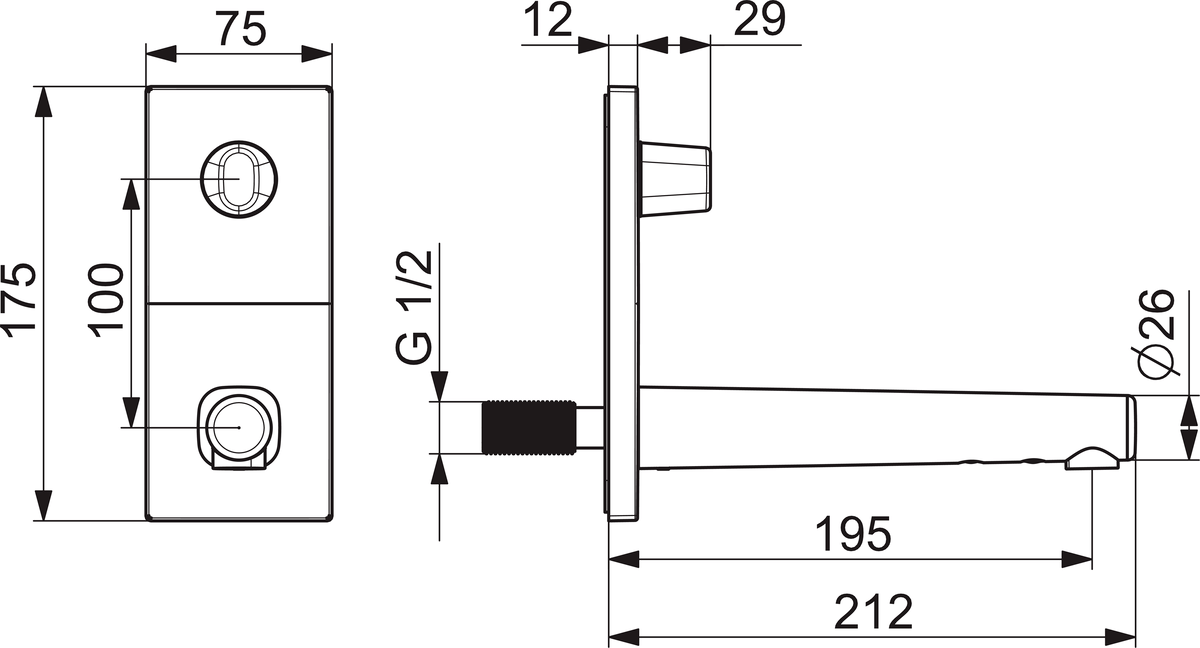 Oras 3007C Панель смесителя для умывальника, 230/12 V 3007C Inspera Хром  - Вид №1