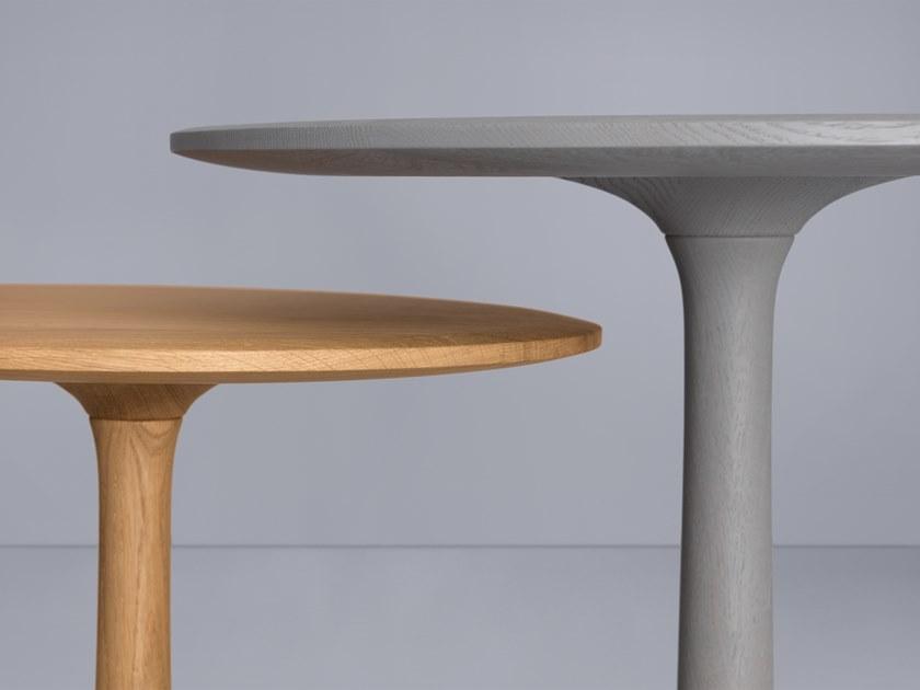 ZEITRAUM Низкий круглый деревянный журнальный столик Turntable sun-id-1509615 - Вид №5