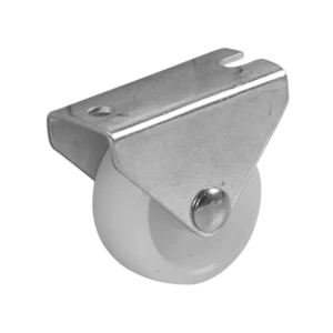 Колесо мебельное неповоротное без тормоза 30 мм до 20 кг цвет белый