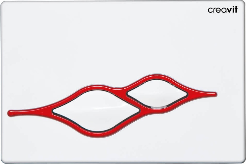 GP1001.01 Кнопка для инсталляции UFO бело-красная Creavit  - Вид №1