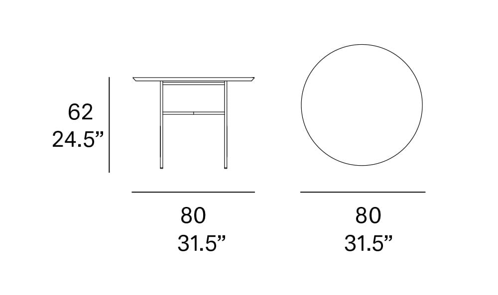 Круглый стол из нержавеющей стали и дерева EXPORMIM ARCH-00078315 - Вид №3