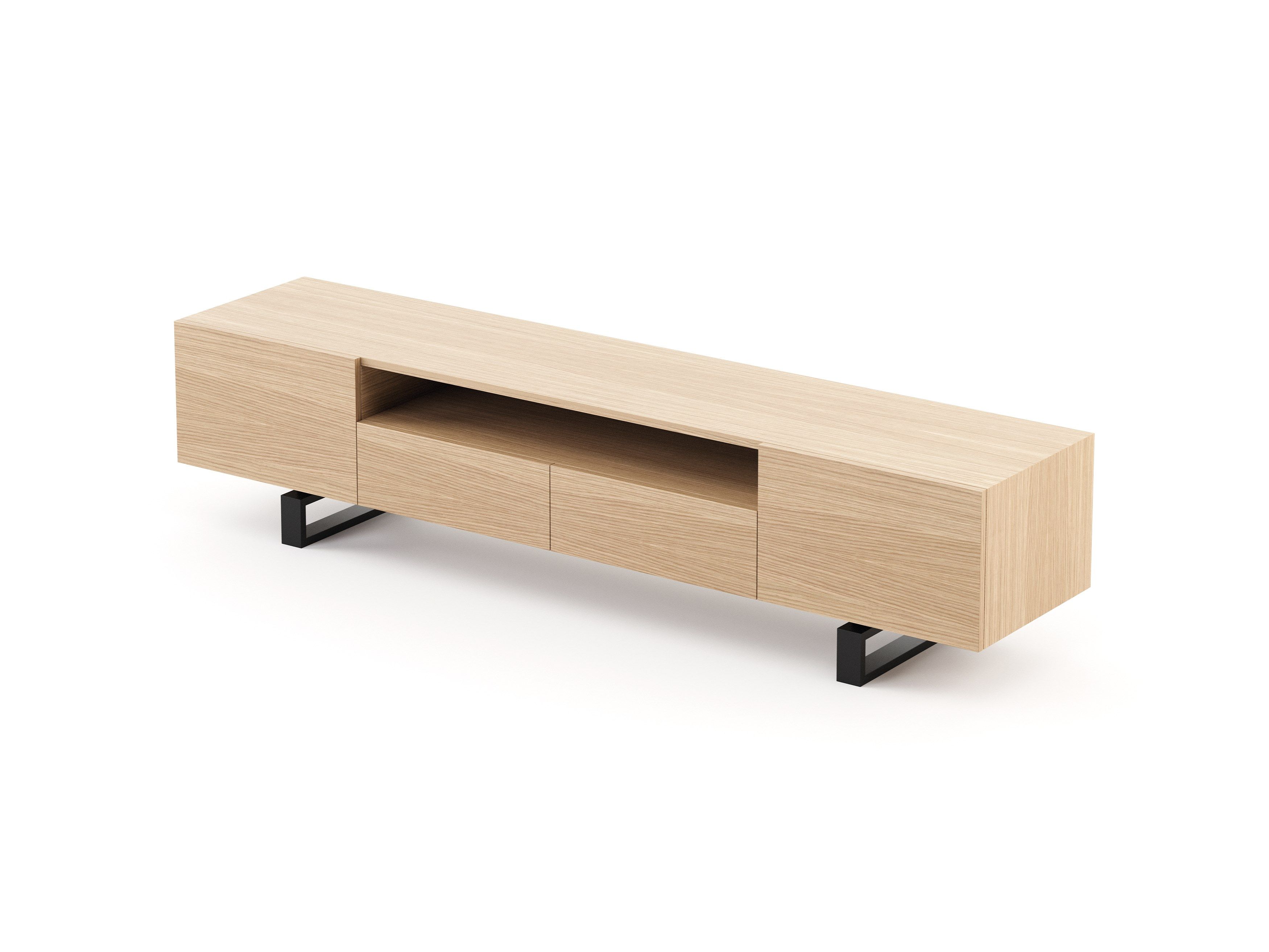 Низкий деревянный шкаф для телевизора с распашными дверцами Stylish Club Porto ARCH-00013045 - Вид №7