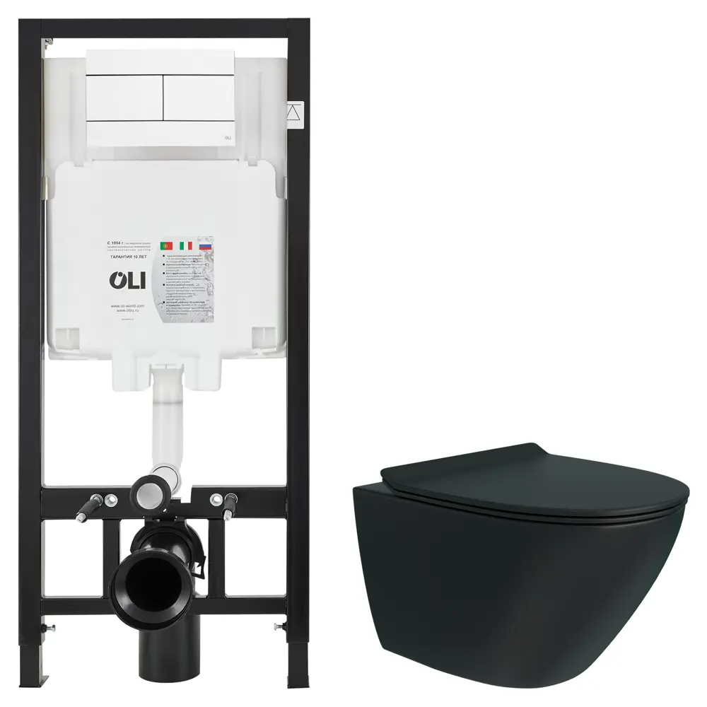 Комплект инсталляции Oli 80 Eco с безободковым унитазом Teymi Tiko STLM-2094961