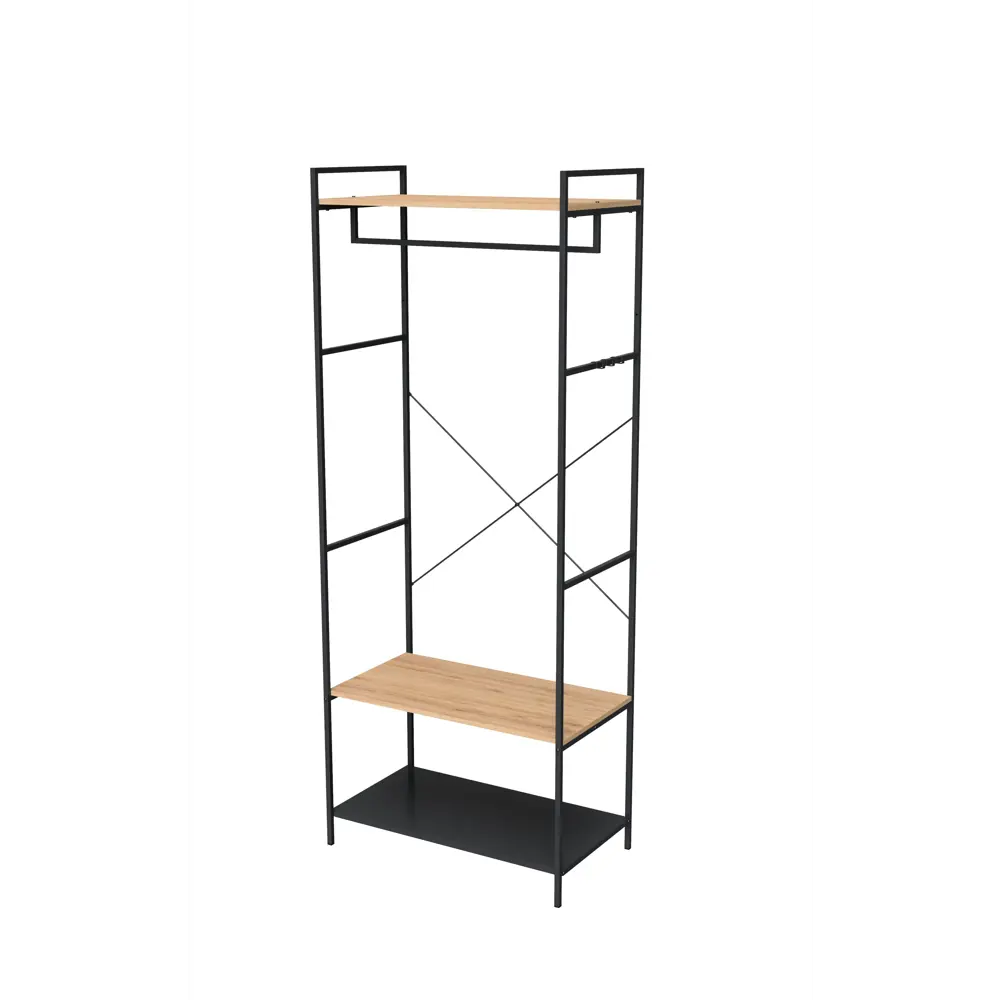 Вешалка напольная Spaceo 80x200x45 см дерево цвет натуральный Frame STLM-2050202 - Вид №1