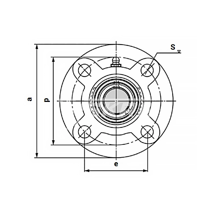 IS1981 Подшипниковый узел UCFC206 ISKRA  - Вид №1