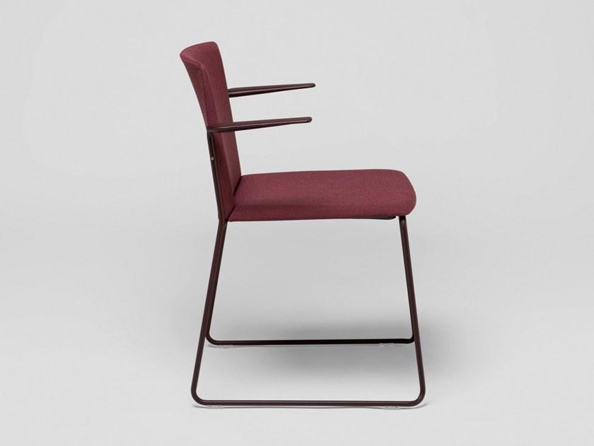 ENEA Тканевый стул на санках с подлокотниками Ema sun-id-1354079 - Вид №2