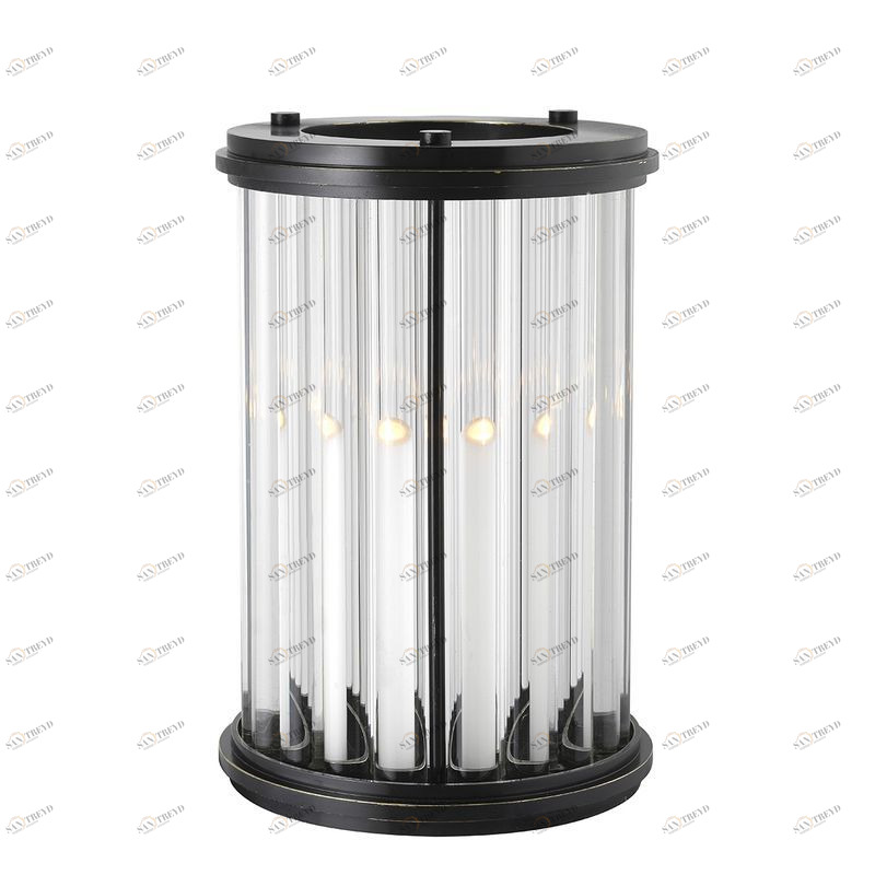 Подсвечник стеклянный прозрачный с черным ободком Ruhlmann L от Eichholtz EICHHOLTZ EICHHOLTZ 060268 Черный 