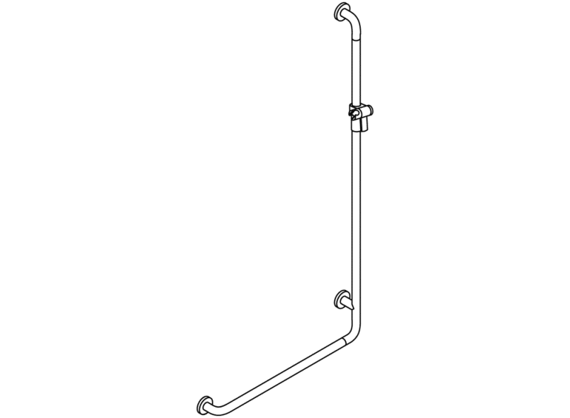 805.33.220L Угловая ручка с держателем для душа, левостороннее исполнение HEWI Greifen  - Вид №2