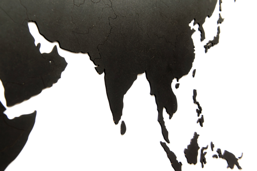 18-21 Карта-пазл wall decoration, 180х108 см, черная Mimi  - Вид №7