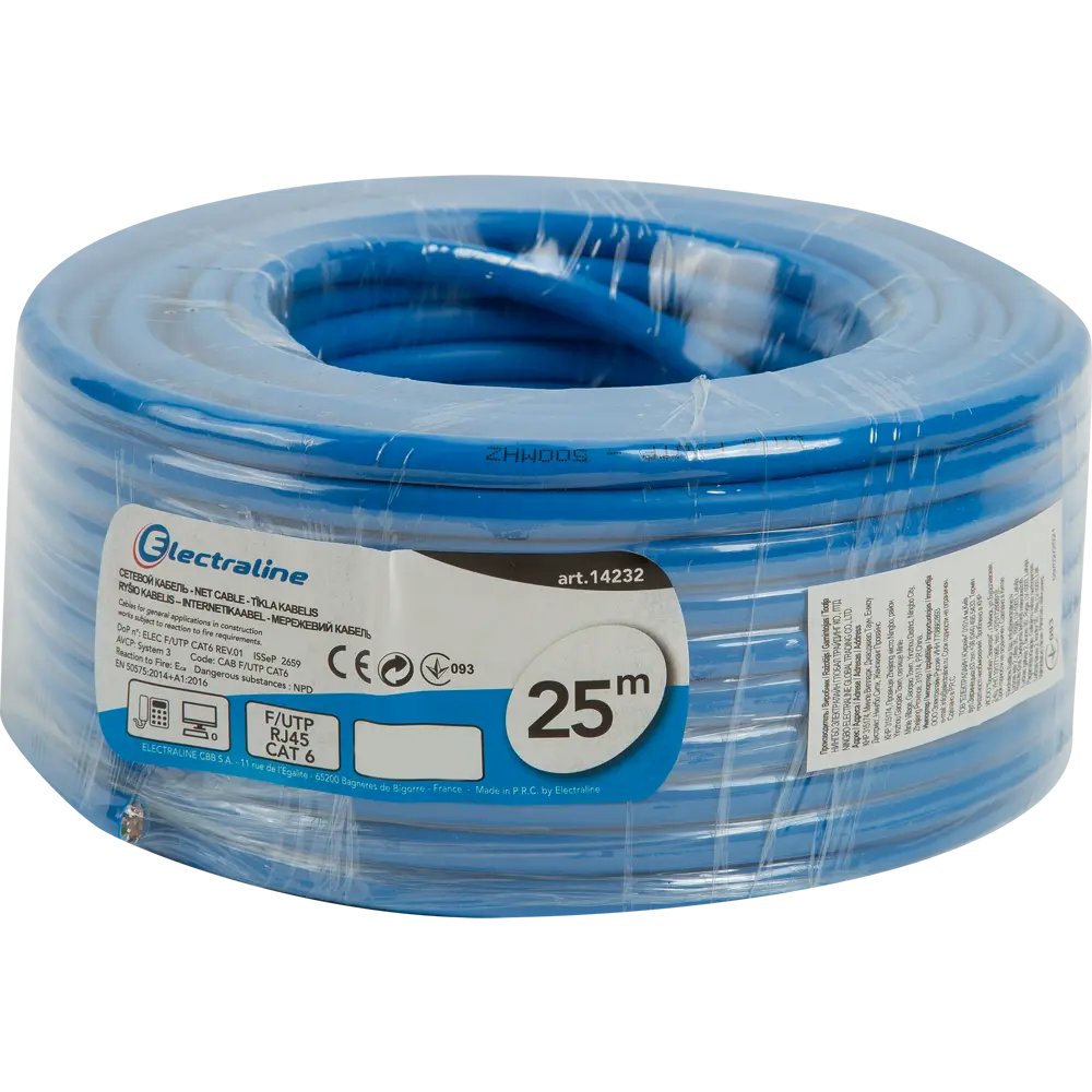 Сетевой кабель ELECTRALINE FTP 6E для высокоскоростного интернета 84710884 STLM-0053968 - Вид №2