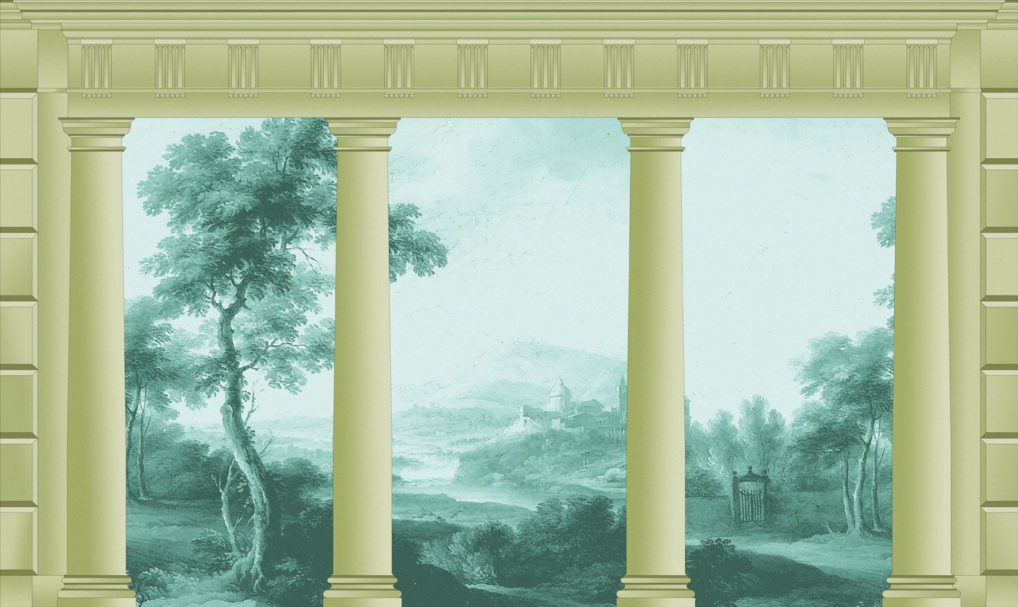 Обои с рисунком Jannelli&Volpi CAMERA CON VISTA 2 ARCH-00046687 - Вид №2