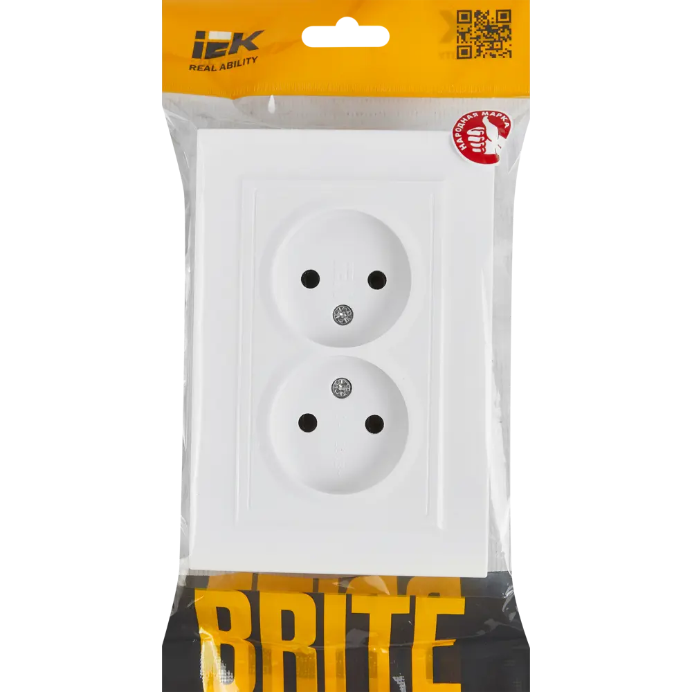 IEK Brite - двойная розетка скрытого монтажа для сухих помещений 87761529 STLM-1406767 - Вид №4