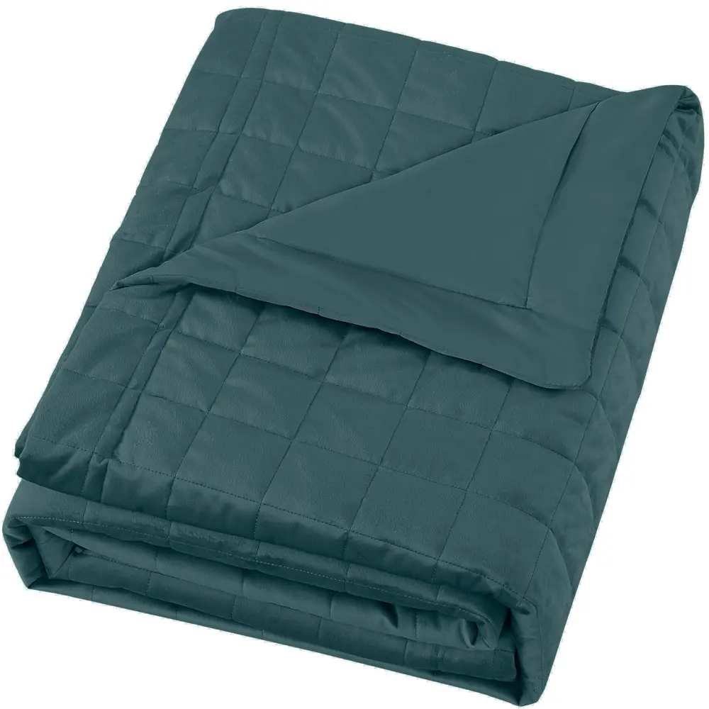 Покрывало KREAFORTA Etna 220x240 см велюр цвет сине-зеленый STLM-2166779