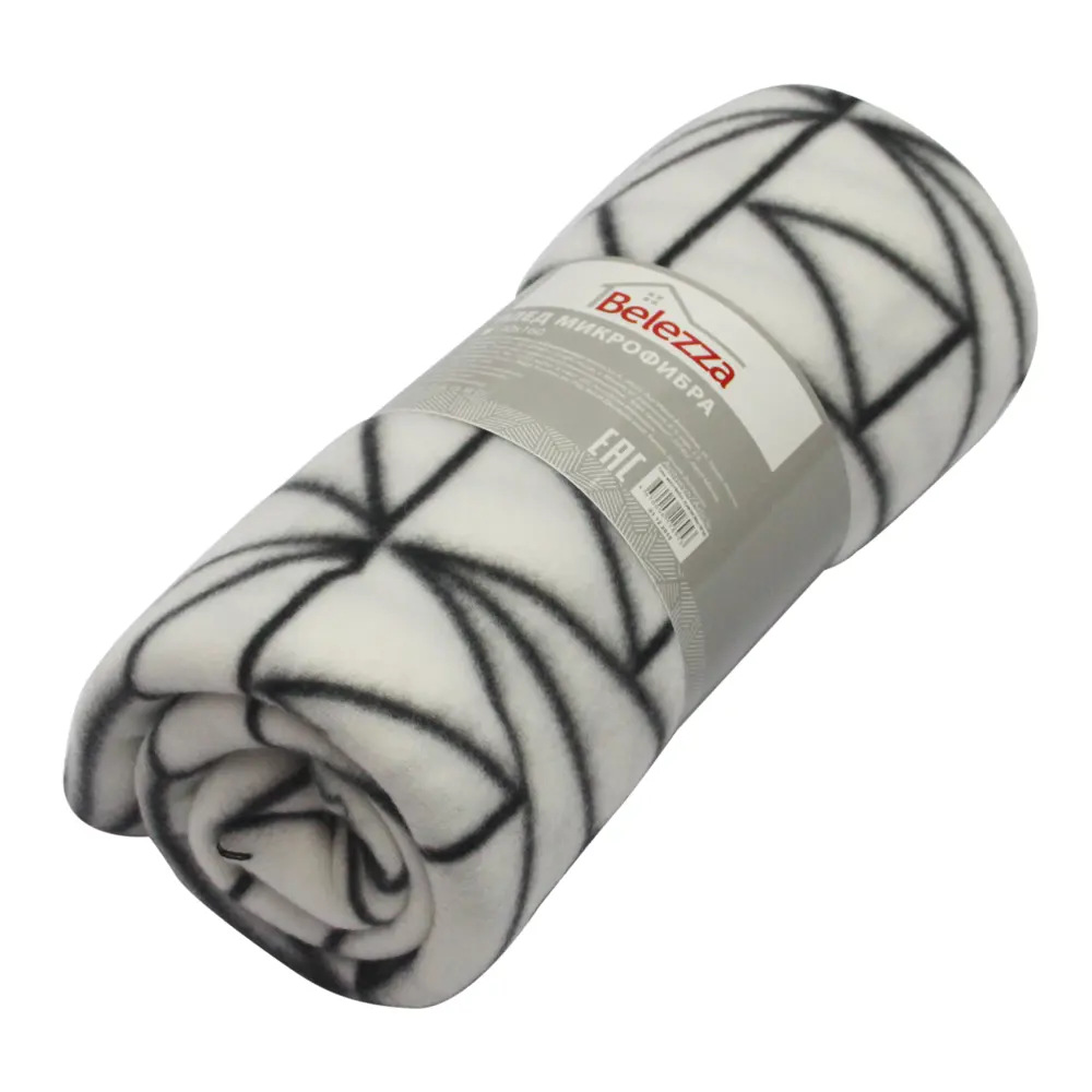 Плед Vector 130х170 см флис цвет белый BELEZZA STLM-2149678 - Вид №2