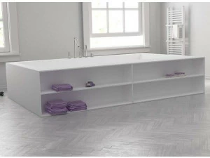 RILUXA Отдельностоящая прямоугольная ванна из Corian® на заказ  444
