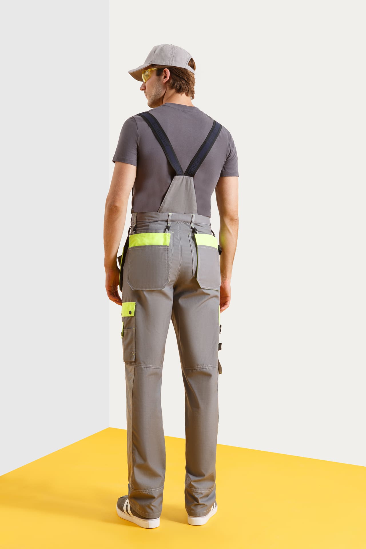 68817 Костюм "Прогресс" темно-серый светло-серый с лимонным  Летняя спецодежда  размер 52-54/170-176  - Вид №10