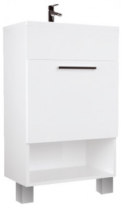 У85932 Тумба с раковиной July 50Н 1д. Белый глянец 1 Marka JULY