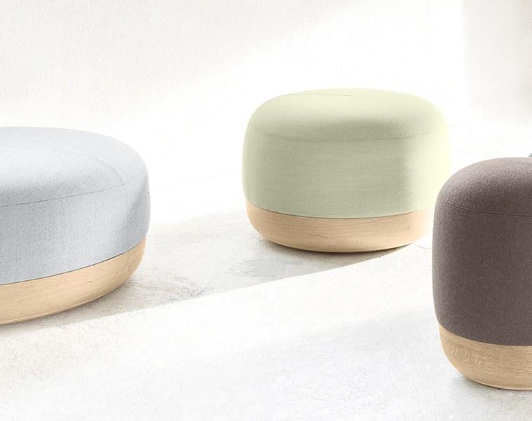 ALKI Круглый пуф из ткани Egon sun-id-1387890 - Вид №12