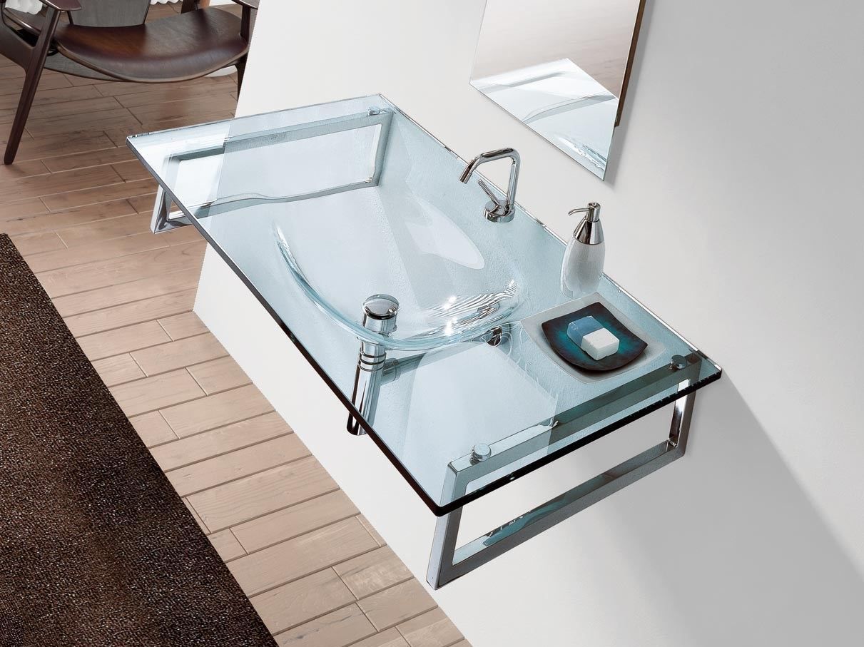 Прямоугольная хрустальная подвесная раковина LASA IDEA ARCH-00039013 - Вид №1