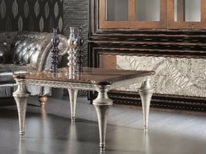 Cantiero Журнальный столик квадратный серебряный лист Étoile day El019/ar