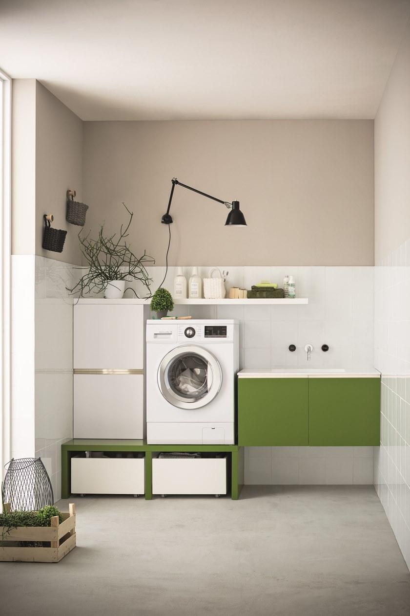 ARBLU Лакированный шкаф для стирки стиральной машины sun-id-1424857 - Вид №1