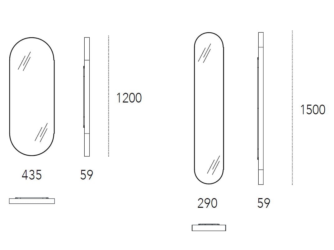 Настенное окрашенное металлическое зеркало Ronda Design ROSSANA ARCH-00010840