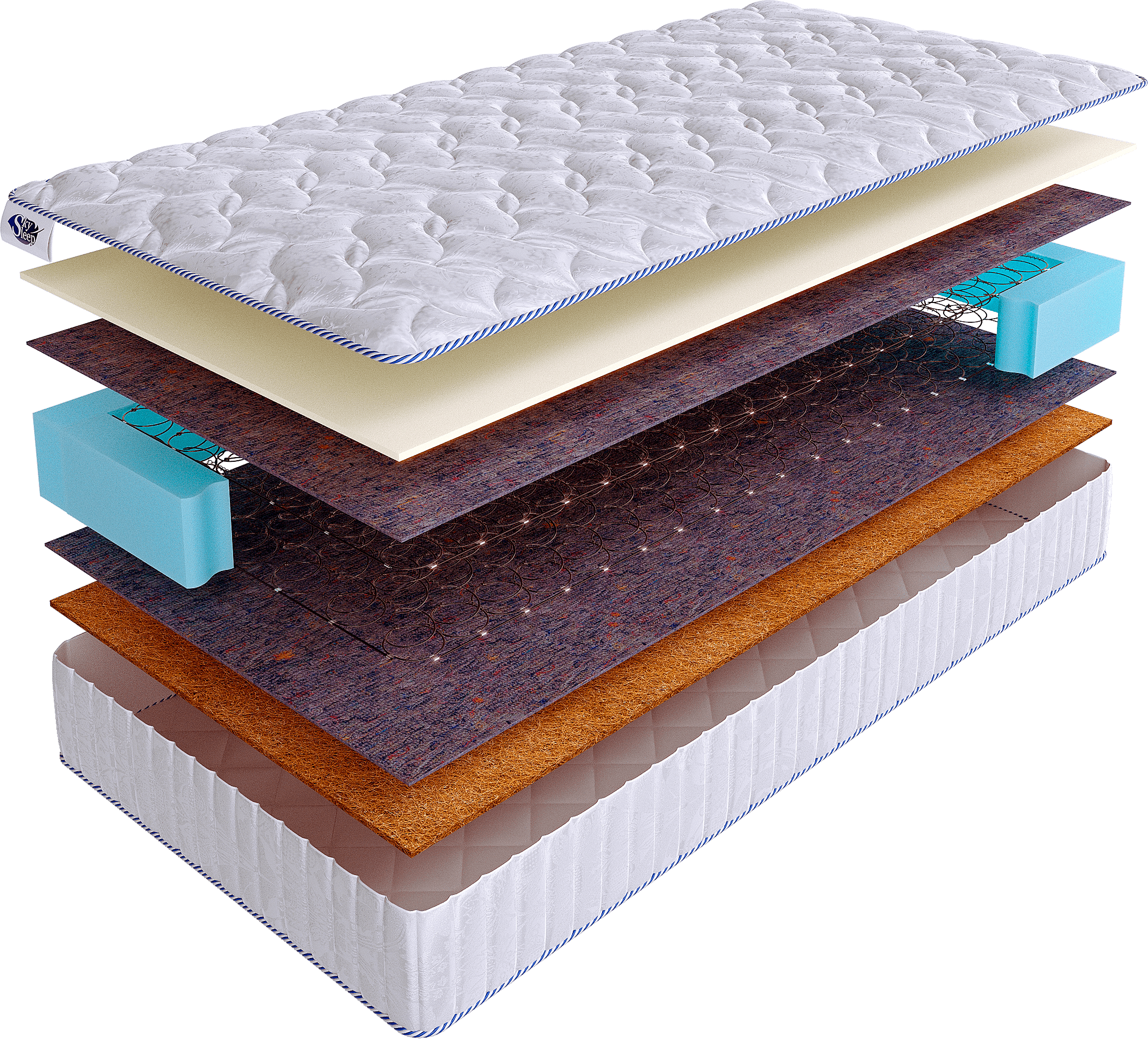 90958721 Матрас ENJOY FOAM HARD BS 135x225 см зависимый пружинный блок STLM-0427953 SKYSLEEP