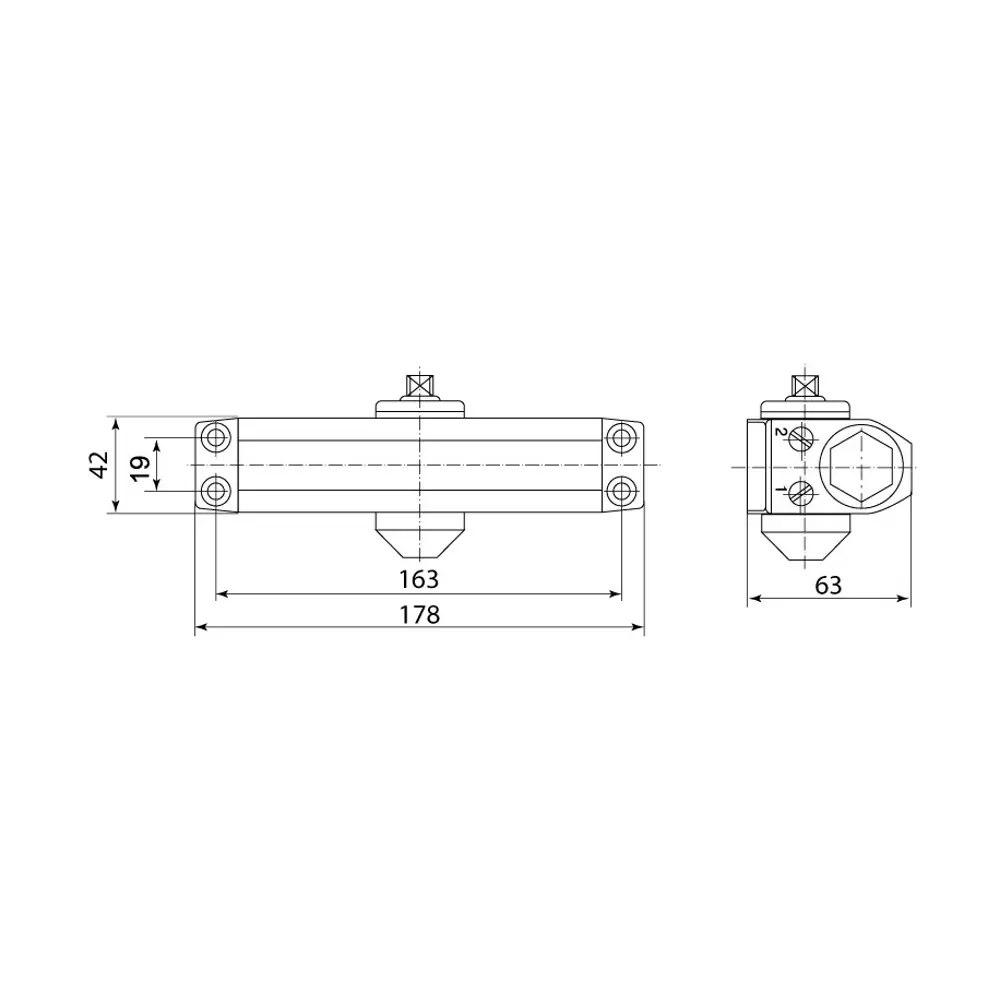 Доводчик дверной ФАБРИКА ЗАМКОВ для плавного закрывания до 60 кг 82150228 STLM-0903171 - Вид №4
