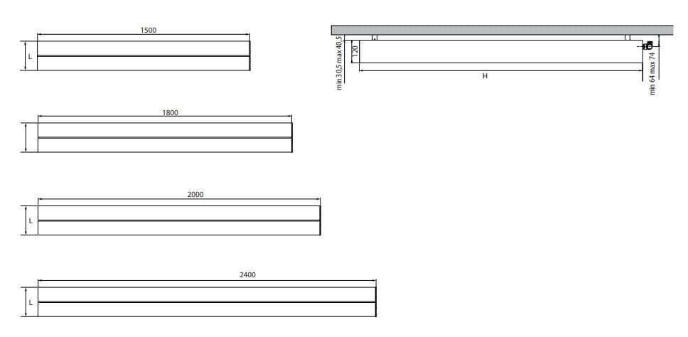 Настенный алюминиевый горизонтальный радиатор Caleido ARCH-00107393 - Вид №2