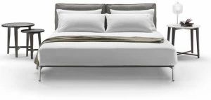 Flexform Двуспальная кровать из ткани с мягким изголовьем Adda