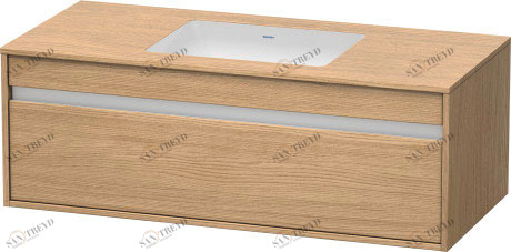 KT689605252 Тумбочка подвесная для встраиваемого снизу умывальника f-bonded Ketho #KT6896 1200 x 550 мм Европейский дуб, декор Duravit