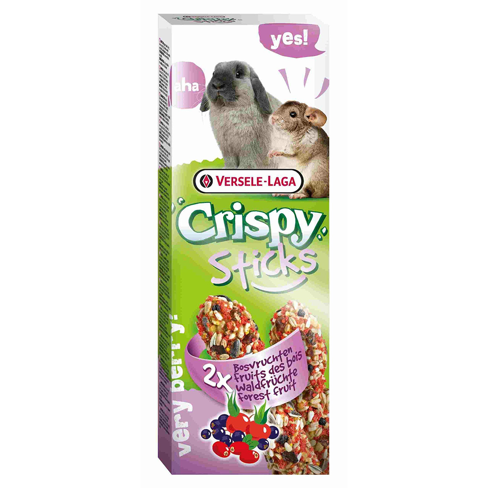 ПР0033921 Лакомство для грызунов Crispy палочки для кроликов и шиншилл с лесными ягодами 2х55г VERSELE-LAGA 