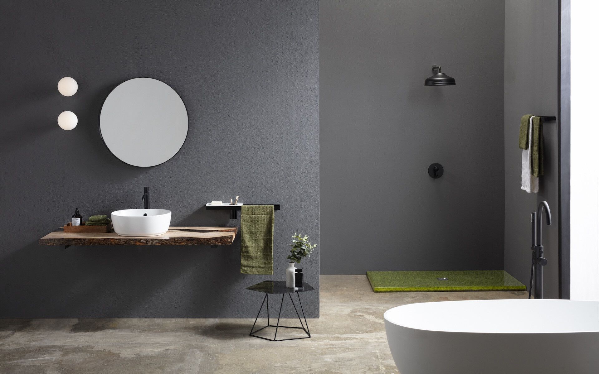 Поддон для душа из натурального мха с покрытием из смолы Gaia Mobili Contemporary ARCH-00069146 - Вид №2