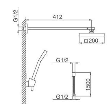 FT0350 Душевой гарнитур SSWW  - Вид №1