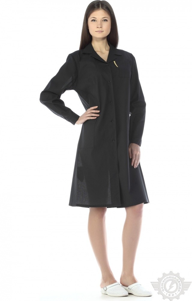 61675 Халат женский темный  Одежда для обслуживающего персонала  размер 48-50/158-164 Спецодежда  - Вид №6