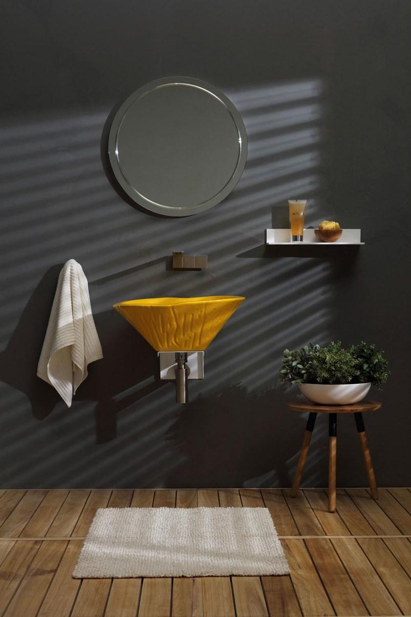 Trr01t Подвесная раковина настенная овальная Horganica Terra белая - Вид №8