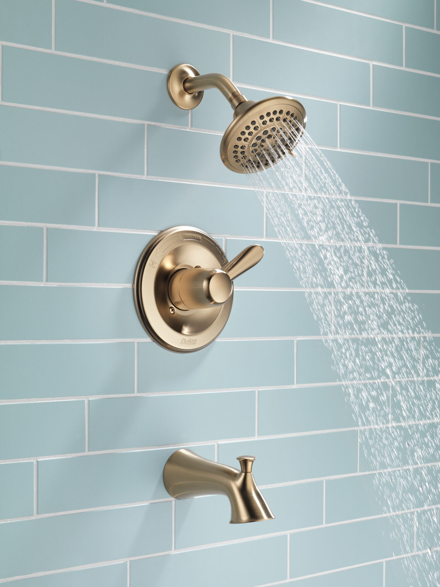 T14438-CZ Для ванны и душа Monitor® серии 14 Delta Faucet Lahara Шампанское бронза  - Вид №6