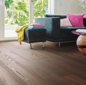 Паркетная доска Haro 4000 Series Top connect термо Меццо Ясень Натур с брашью (Текстурированная) 2200х173 мм.