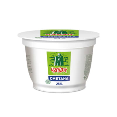 Сметана 25% Чабан 200 г БЗМЖ Santreyd 20738