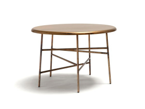 Круглый латунный садовый журнальный столик