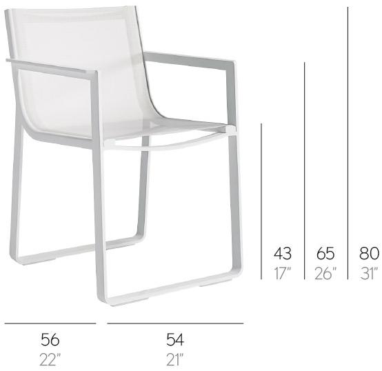 GANDIABLASCO Садовое кресло Batyline® с подлокотниками Flat textil sun-id-1377921 - Вид №5