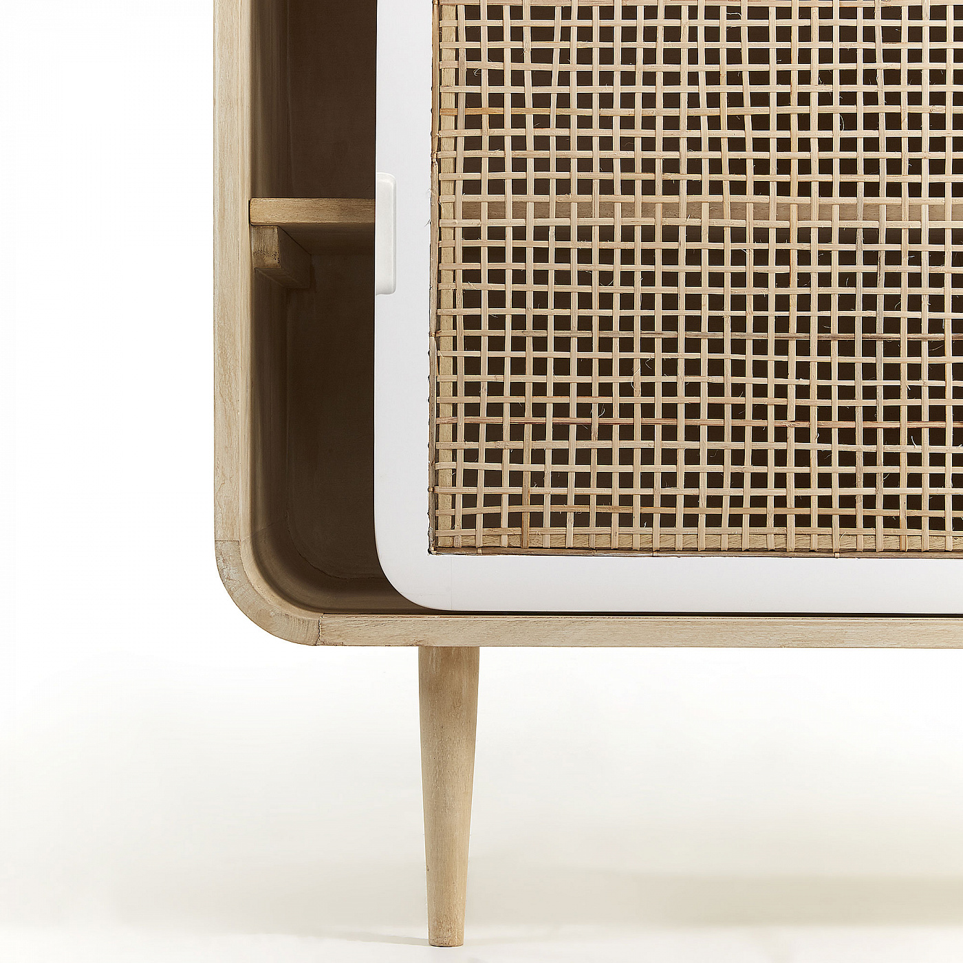 054370 Сервант Gerald 135x80 манго из дерева натуральный белый La Forma Georg  - Вид №4